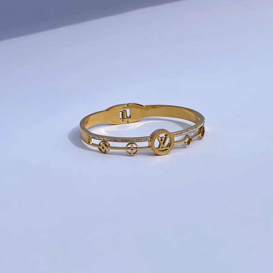 Luxurious LV Diamanté Studded Bracelet