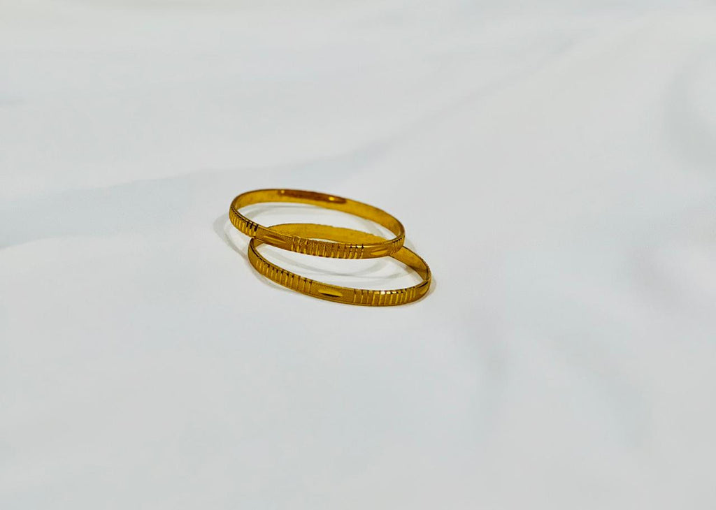 Gold Bangles Pair