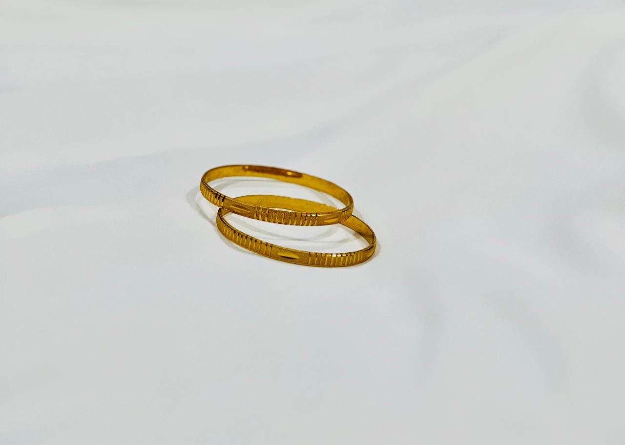 Gold Bangles Pair