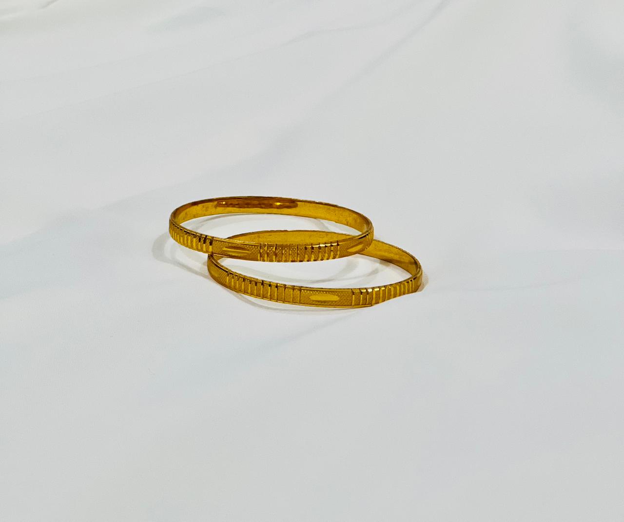 Gold Bangles Pair