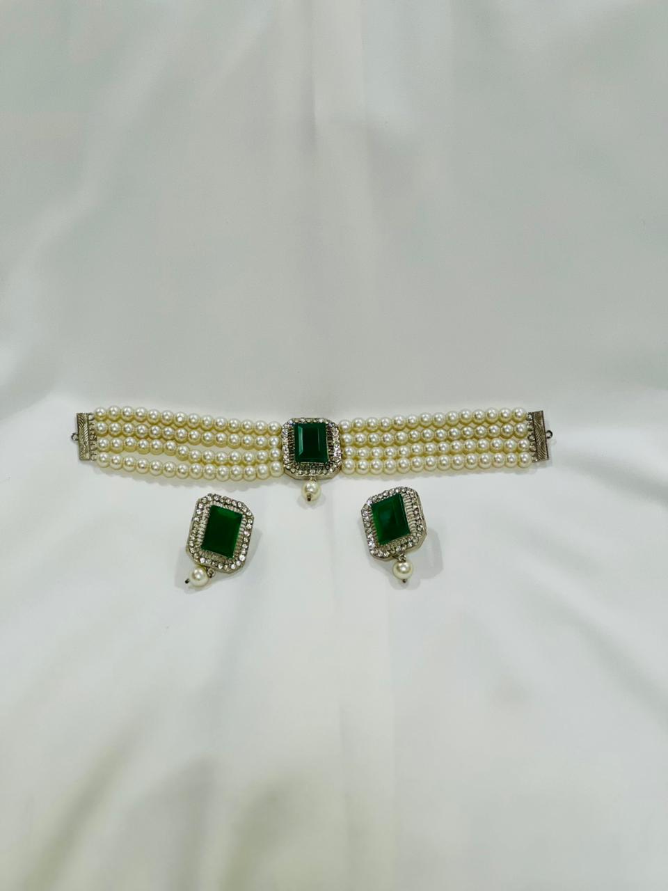 Blush Pearl Elegance Choker Set
