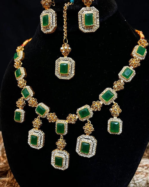 Bridal Zircon Set, Emerald Green